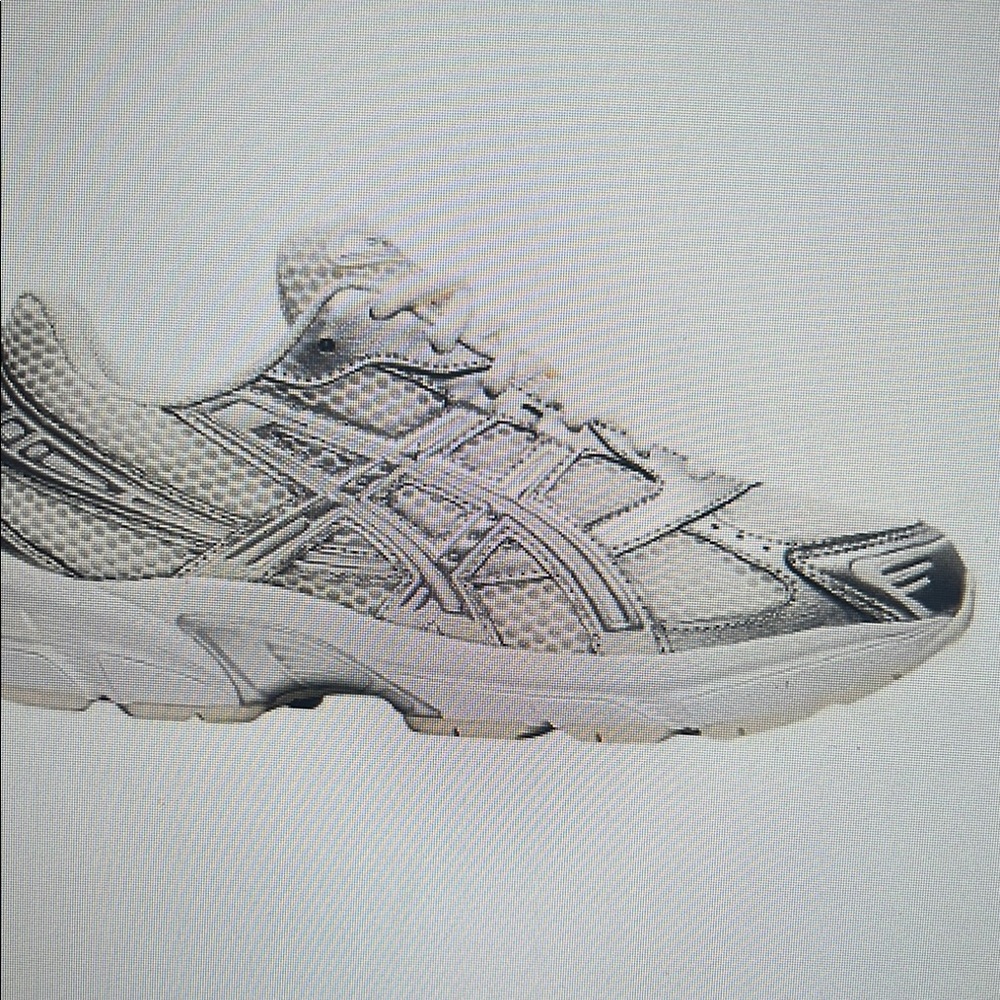 ASICS Women’s cream and silver Running Shoes